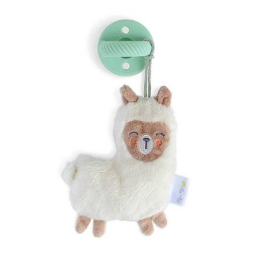 Itzy Ritzy Pacifier with Lovey Set - Silicone Paci with Detachable Stuffed Animal