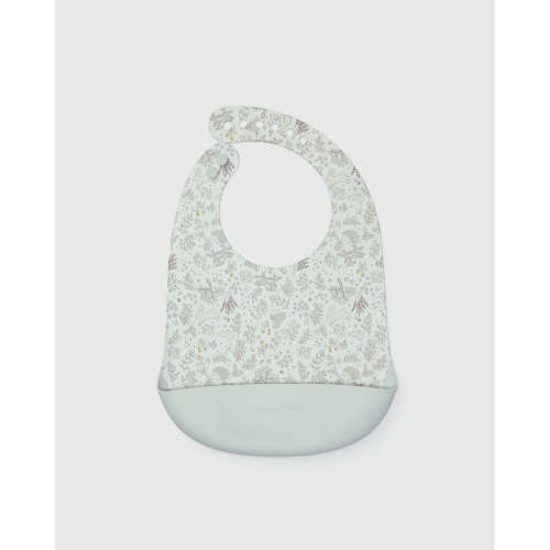 Silicone Bib Printed - Hedgehog Forest