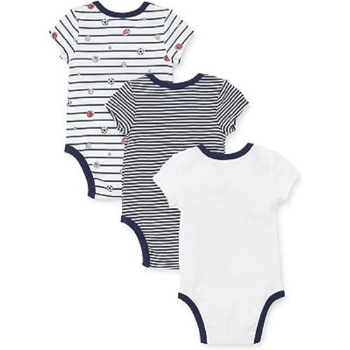 Little Me baby-boys 3-pack 100% Cotton Scratch Free Tag Onesies