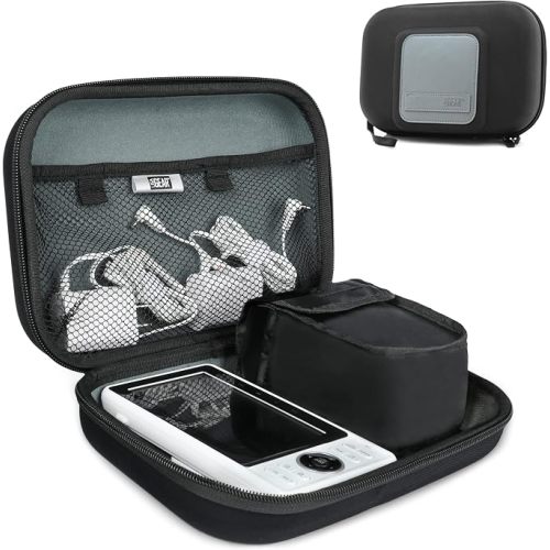USA Gear Baby Monitor Carrying Case Fits Vtech VM819, VTech RM7766, HelloBaby 5" HB6550, Babysense, Eufy & More - Baby Monitor Travel Case with Scratch Resistant Lining, Inner Pouches (Black)