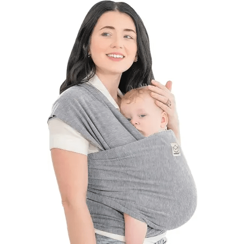 KeaBabies Baby Wrap Carrier - All in 1 Original Baby Carrier Newborn to Toddler Sling, Easy to Wear, Hands Free Bonding, Lightweight, Breathable Infant Wraps (Classic Gray)