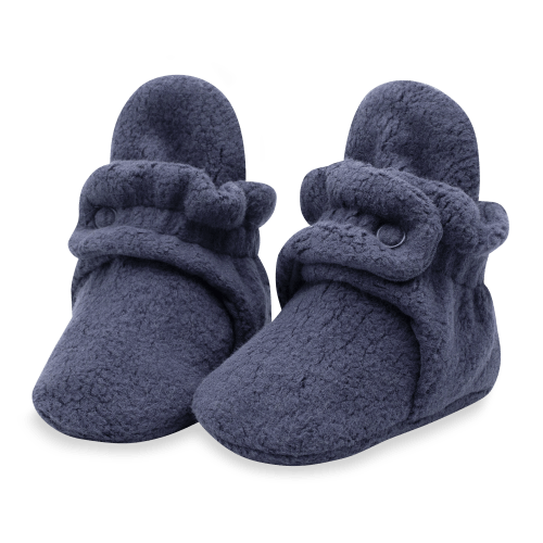 Cozie Fleece Gripper Baby Bootie - Denim Navy