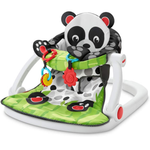Amazon.com : Fisher-Price Baby Portable Chair Sit-Me-Up Floor Seat with Developmental Toys and Crinkle Squeaker Seat Pad, Panda Paws (Amazon Exclusive) : Baby