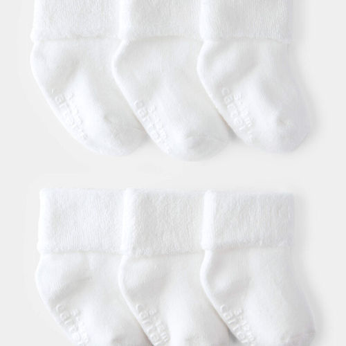 White Baby 6-Pack Terry Booties | Carter’s Oshkosh Canada