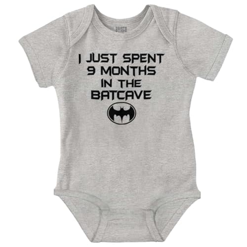 Brisco Brands Spent 9 Months in the Cave Superhero Baby Romper Boys or Girls
