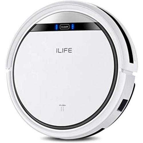 ILIFE V3s Pro Robot Vacuum Cleaner, Tangle-free Suction , Slim, Automatic Self-Charging Robotic Vacuum Cleaner, Daily Schedule Cleaning, Ideal For Pet Hair,Hard Floor and Low Pile Carpet,Pearl White