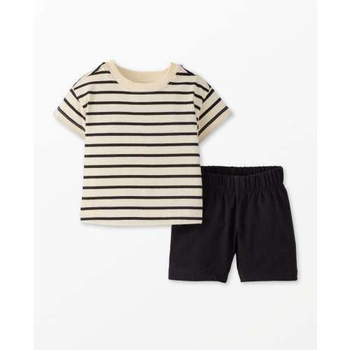 Baby Relaxed Fit Striped T-Shirt & Shorts Set | Hanna Andersson