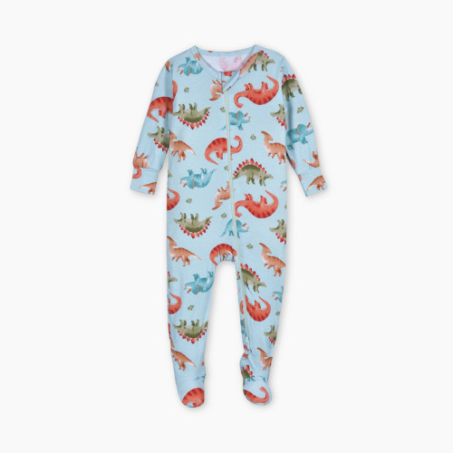 Gerber 2-Way Zip Snug Fit Footed Pajamas - Snugosaurous, 0-3 M