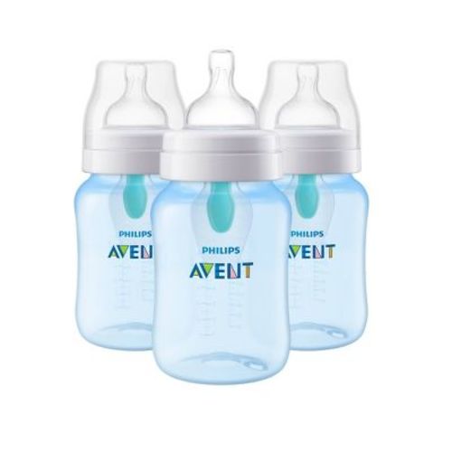 Philips Avent Anti-colic Baby Bottle With Airfree Vent - Blue - 9oz/3pk