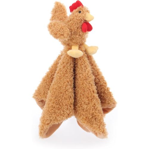Apricot Lamb Rooster Cuddly Soft Loveys for Baby Boy and Girl, 14x14 Inches for Newborn, Infant and Toddlers