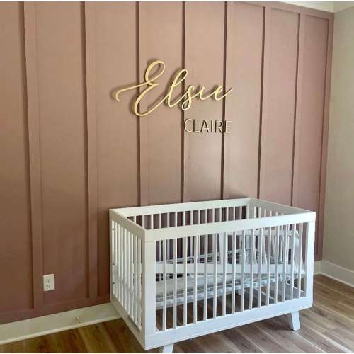 Nursery Name 3D Wood Sign / Cursive Name Laser Cut, Custom Name Feature Wall Art Script Font / Wood word cut out / Laser Cut Baby name, Gift
