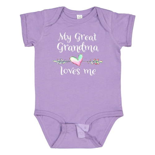 Inktastic My Great Grandma Loves Me- Heart Great Grandchild Boys or Girls Baby Bodysuit