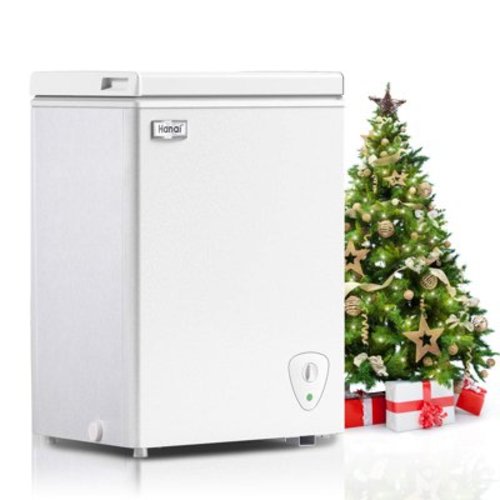 WANAI Chest Freezer 3.5 Cu.ft, Deep Freezer with Top Open Door ,White
