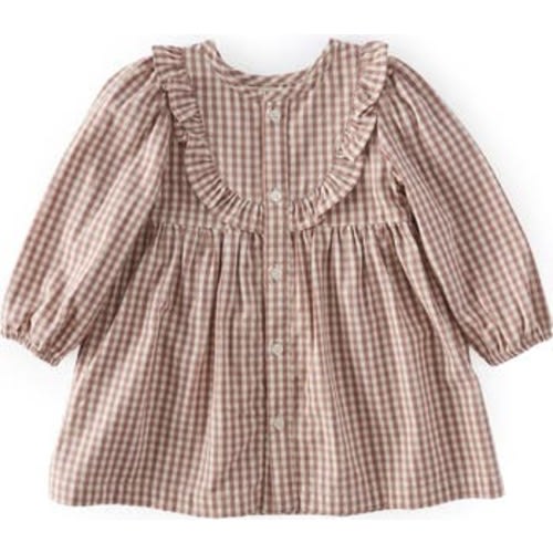 Gingham Ruffle Organic Cotton Dress, 6-12M