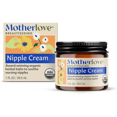 Motherlove Nipple Cream (1 oz) Organic Lanolin-Free Nipple Cream for Breastfeeding—Benefits Nursing & Pumping Moms