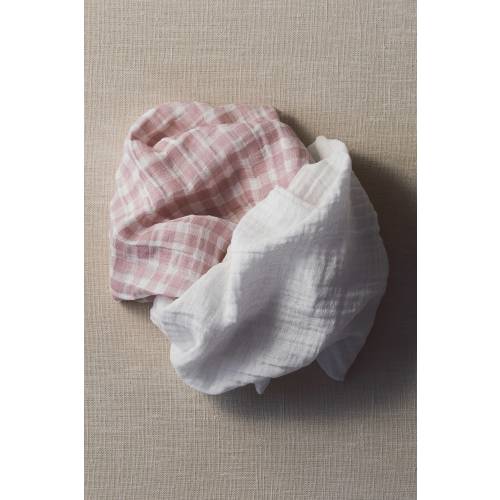 2-PACK COTTON MUSLIN BURP CLOTHS