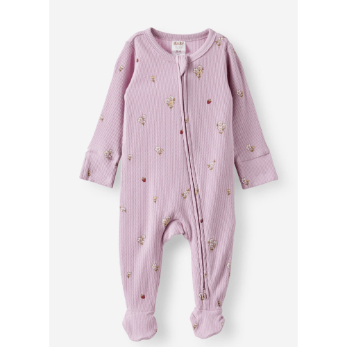 Littlie Organic Long Sleeve Zip All In One Romper