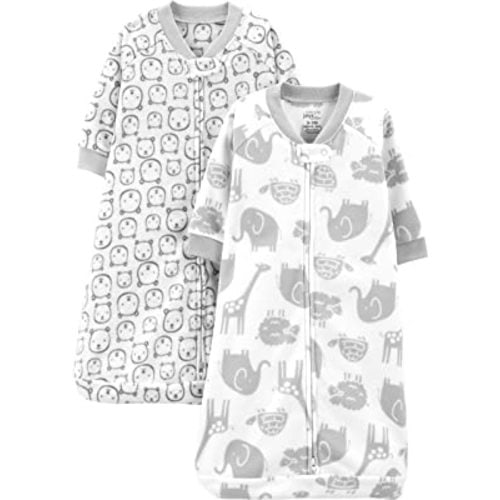 Simple Joys by Carter's Unisex Babies' Microfleece Sleepbag Wearable Blanket, Pack of 2. 3-6 mo