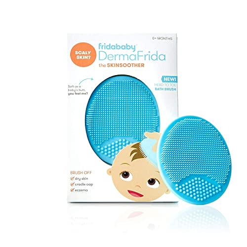 Frida Baby DermaFrida The SkinSoother Baby Bath Brush | Cradle Cap Brush for Babies, Baby Essential for Dry Skin, Cradle Cap Treatment and Eczema | 1 Pack