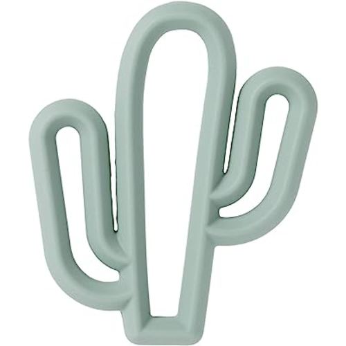 Itzy Ritzy Silicone Baby Teether – BPA-Free Infant Teether with Easy-to-Hold Design & Textured Back Side to Massage & Soothe Sore, Swollen Gums - Teething Toy for 3 Months & Up - Cactus
