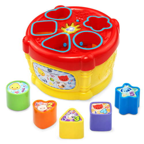 V-Tech Sort Discover Drum with Shape Blocks Baby Toddler Musical Learning Toy for Ages 6-36 Months