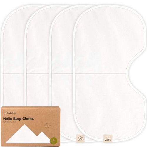 KeaBabies 4pk Hallo Baby Burp Cloths, Organic Cotton Burp Cloth for Girls, Boys, Soft & Absorbent Burping Cloths (Eclipse)