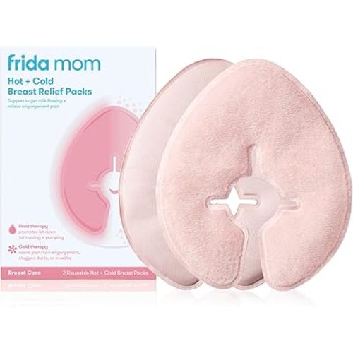 Frida Mom Breastfeeding Therapy Packs, Cold & Hot Therapy Packs, Breastfeeding Essentials for Pain Relief, Lactation Support, and Postpartum Recovery
