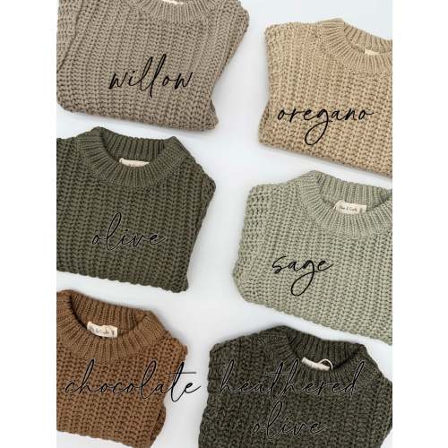 Baby Cotton Chunky Knit Sweater (nb-24m) – Olive and Cradle