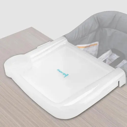 Baby Dinner Tray Compatible with Lulunemo Portable Hook-On Chairs,Portable Baby Feeding Tray for Clip-on Quick Meal Chairs,Ideal for Babies and Toddlers,Perfect for Home and Restaurant Dining(Clear)