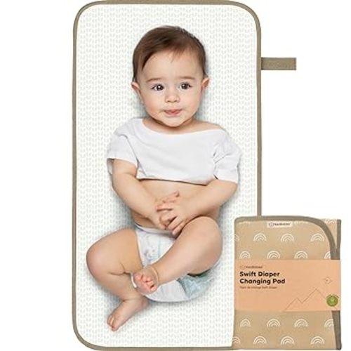 Portable Diaper Changing Pad - Waterproof Foldable Baby Changing Mat - Travel Diaper Change Mat - Lightweight Changing Pads for Baby - Baby Changer - Machine Washable (Rainbow)
