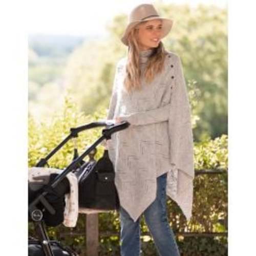 Grey Cable Knit Nursing Cover