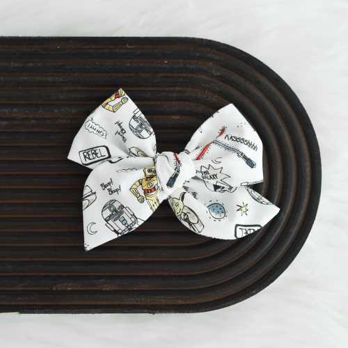 Star Wars Galaxy Hair Bow, Disney Fabric Bow, Toddler Hair Clips, Hair Bow Headband, Hair Accessory, Shield Hair Bow, Large Bow