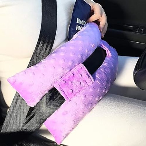 Hysterectomy Pillow Abdominal Post Surgery Pillows with Pocket Comfort for Ice Heat Packs Tummy Tuck Belly Incision Recovery Seatbelt Gifts Women Patients (Lavender)