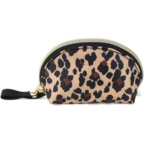 Itzy Ritzy Everything Storage Pouch; Small Zipper Pouch Holds 2 Pacifiers; Snap Handle Attaches to Diaper Bag, Stroller or Purse; Holds Earbuds, Chargers, Change or Disposable Bags (Leopard)