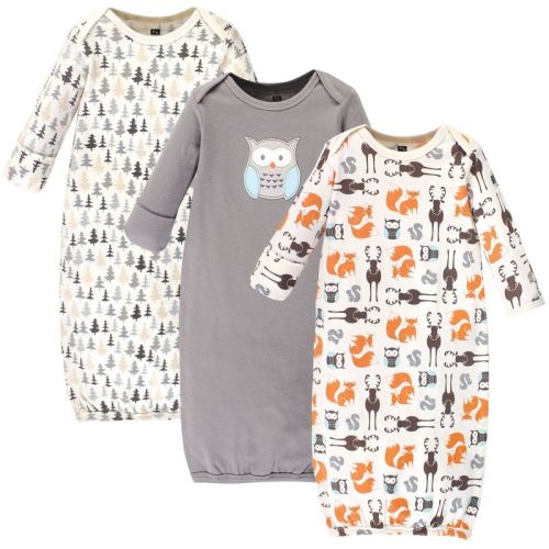 Hudson Baby Infant Unisex Cotton Gowns, Unisex Owl, Size: 0-6 months