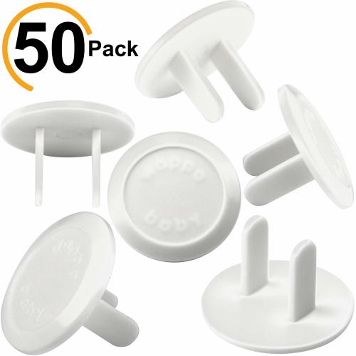 Outlet Covers Babyproofing 50-Pack by Wappa Baby | Safe & Secure Electric Plug Protectors | Sturdy Childproof Socket Covers for Home & Office | Easy Installation | Protect Toddlers & Babies | White
