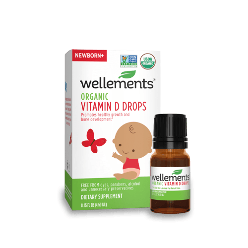 Organic Vitamin D Drops For Infants & Newborn Babies | Wellements