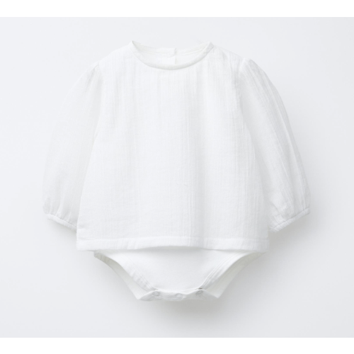 PLAIN BODYSUIT SHIRT - Oyster-white | ZARA United States