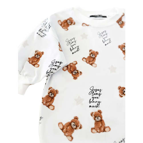 Jesus Loves You Beary Much Bubble Jumpsuit – AmorClothingCo.