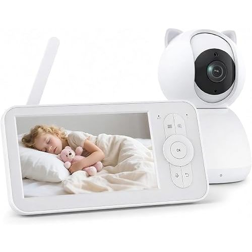 Baby Monitor with Camera and Audio, HD 1080p 5" Screen