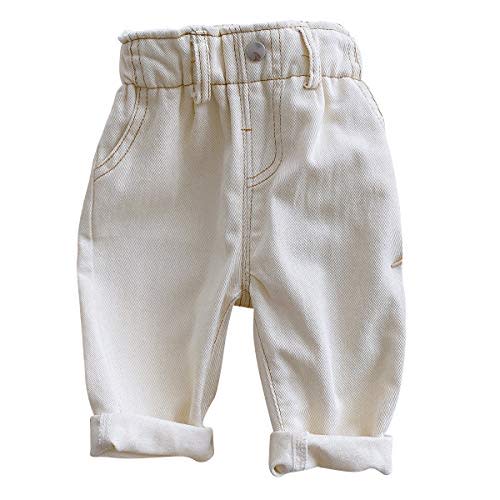 famuka Baby Soft Jeans Unisex Boy Girl Casual Pants Little Kids Long Trousers