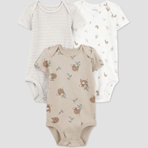 Carter's Just One You® Baby Boys' 3pk Bodysuit - White/green 3m