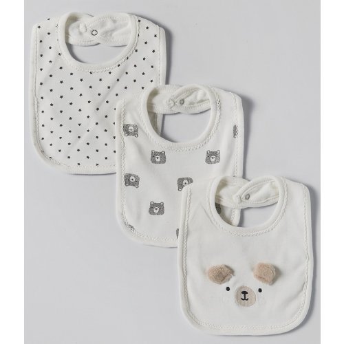Starting Out Baby Boys Bear 3-Pack Bibs
