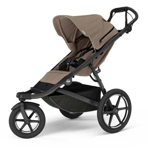 Thule Urban Glide 3 Single Jogging Stroller + Cup Holder - Tinted Taupe (Brixy Exclusive)