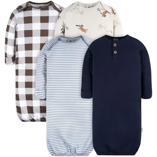 Gerber Baby Boy and Girls 4-Pack Sleeper Gown