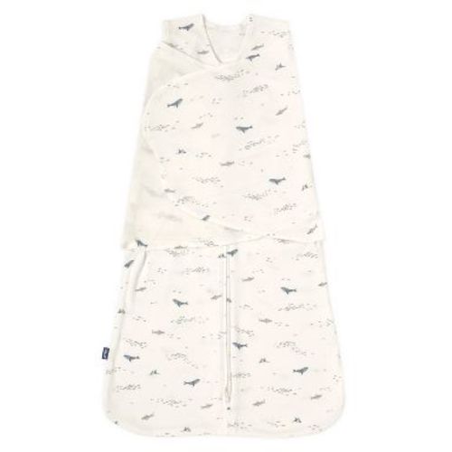 HALO Sleepsack Cotton Swaddle Wrap - Ocean Life - S: Infant Knit Sleeveless Pajamas, 1.5 TOG with Inverted Zipper