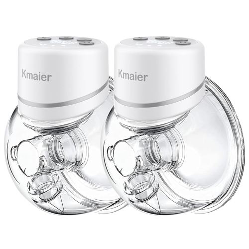 Wearable Breast Pump, Hands Free Breast Pump, Portable Electric Pump with LED Display, Ultra-Quiet and Pain Free- 4 Modes & 12 Levels, 24mm Flange, 2 PackPack