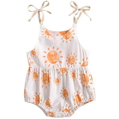 Infant Newborn Baby Girl Floral Romper Kids Spaghetti Strap One Piece Jumpsuit Shorts Toddler Summer Overall Clothes