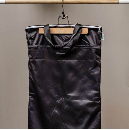 Large Zipper Hanging Wet Bag, Laundry Bag with Handles