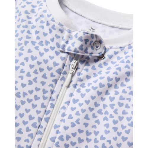 Infant's Pima Snug Fit Romper, Blue Hearts - Petite Plume | Maisonette